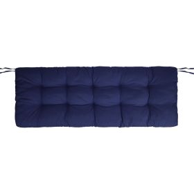 Bench Seat Cushion For Indoor Outdoor Furniture Non Slip Long Chair Cushion with Ties Strap Waterproof Swing Cushion 51.18x19.68IN For Garden Patio Ba (Type: Normal_8_Navy)