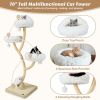 70 Inch Tall Cat Tree 4-Layer Cat Tower with 3 Perches and Dangling Balls