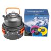 Outdoor set of pots and pans 2-3 people camping teapot cutlery set three sets of cookware