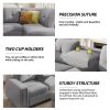 Orisfur. Reversible Sectional Sofa Space Saving with Storage Ottoman Rivet Ornament L-shape Couch for Large Space Dorm Apartment