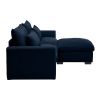 Sectional Sofa Comfy Corduroy Couch for Living Room with Pillows and Round Armrests