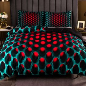 3pcs Y2K Stereoscopic Dense Holes Pattern Bedding Set; Colorful Duvet Cover Set (Without Quilt) (size: Full)