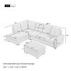 Orisfur. Reversible Sectional Sofa Space Saving with Storage Ottoman Rivet Ornament L-shape Couch for Large Space Dorm Apartment