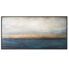 100% Handmade Large Size Abstract Painting Large Blue Painting Texture Art Oil Painting For Living Room Corridor Decoration Art (size: 70x140cm)