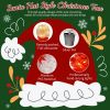 Lighted Santa Hat Style Christmas Tree Set of 2, 4ft Artificial Tree with Warm White Lights, Christmas Tree for Decoration Inside and Outside