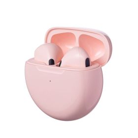 Original Pro6 TWS Touch Control Wireless Headphone Bluetooth 5.0 Earphones Sport Earbuds Music Headset For Iphone Xiaomi phones (Color: Pink)