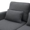 [VIDEO provided] [New] 104" 4-Seater Modern Linen Fabric Sofa with Armrest Pockets and 4 Pillows,Minimalist Style Couch for Living Room, Apartment