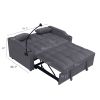 Modern Velvet Loveseat Futon Sofa Couch w/Pullout Bed,Small Love Seat Lounge Sofa with adjustable Reclining Backrest,Toss Pillows, Pockets