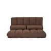 Double Chaise Lounge Sofa Floor Couch and Sofa with Two Pillows